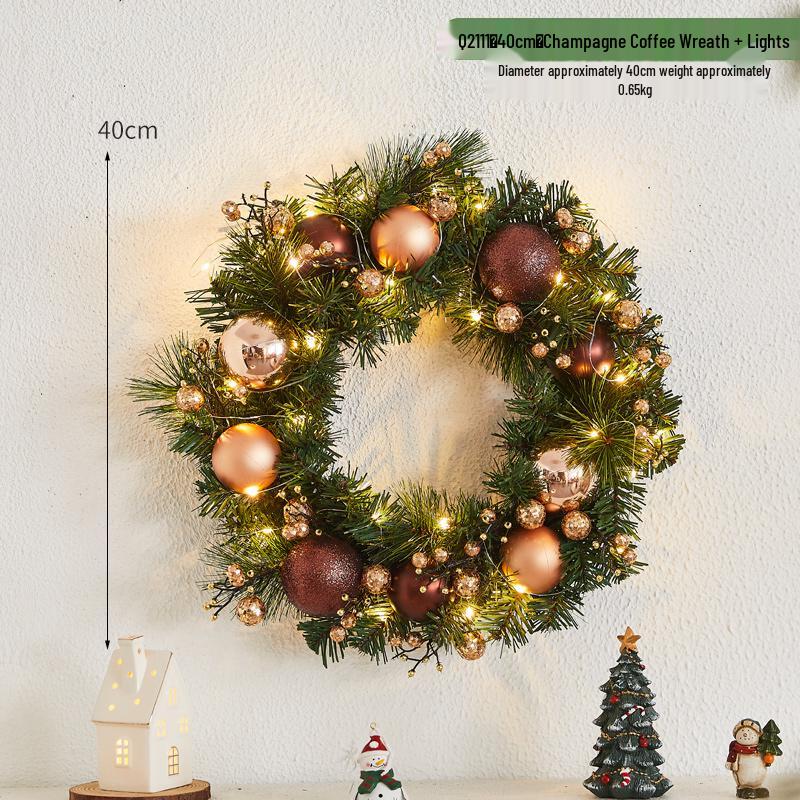 Creative Christmas Door & Window Wreath - Rattan Wall Hanging Ornament for Holiday Decor