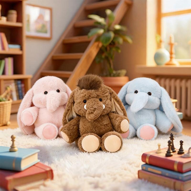 Plush Elephant Toy Soft Short Plush Stuffed Animal For Kids Gift Baby Bedtime Comfort