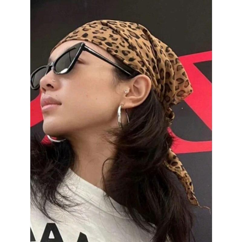 Leopard Print Sporty Headband/Head Scarf, Multipurpose DIY Headwear, Hair Accessories, Turban Headband