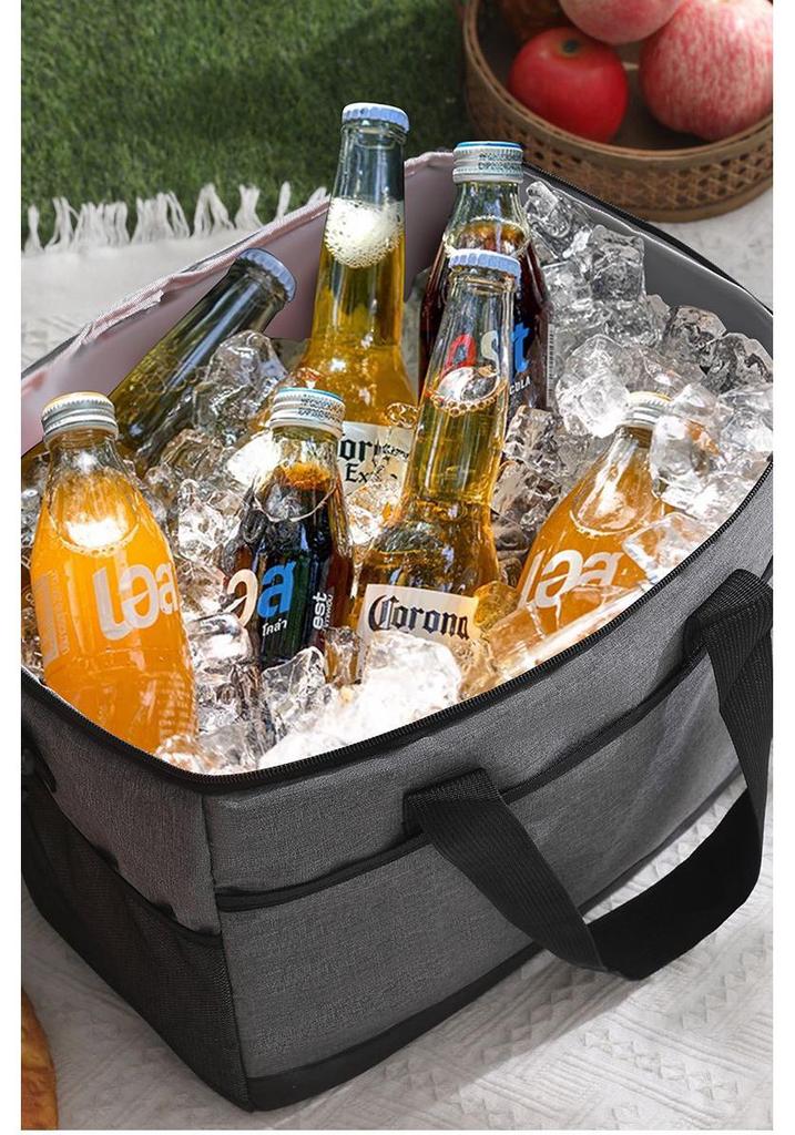 Waterproof Large Picnic Bag with PEVA Insulation and Shoulder Strap