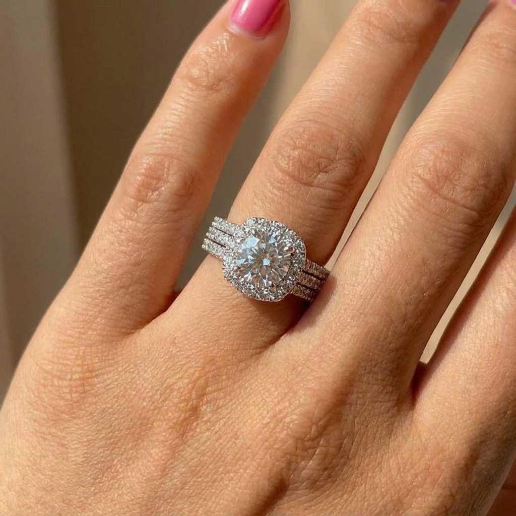 Sterling Silver Trendy Women Rings with Brilliant Cubic Zirconia Luxury Engagement Rings Fashion Wedding Party Jewelry Gift