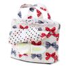 COLORFUL CANDY STYLE Diaper Pouch for Cute and Polka Dot and Striped French Ribbon B1304400 Girls, Portable, (Scarf, Ivory)