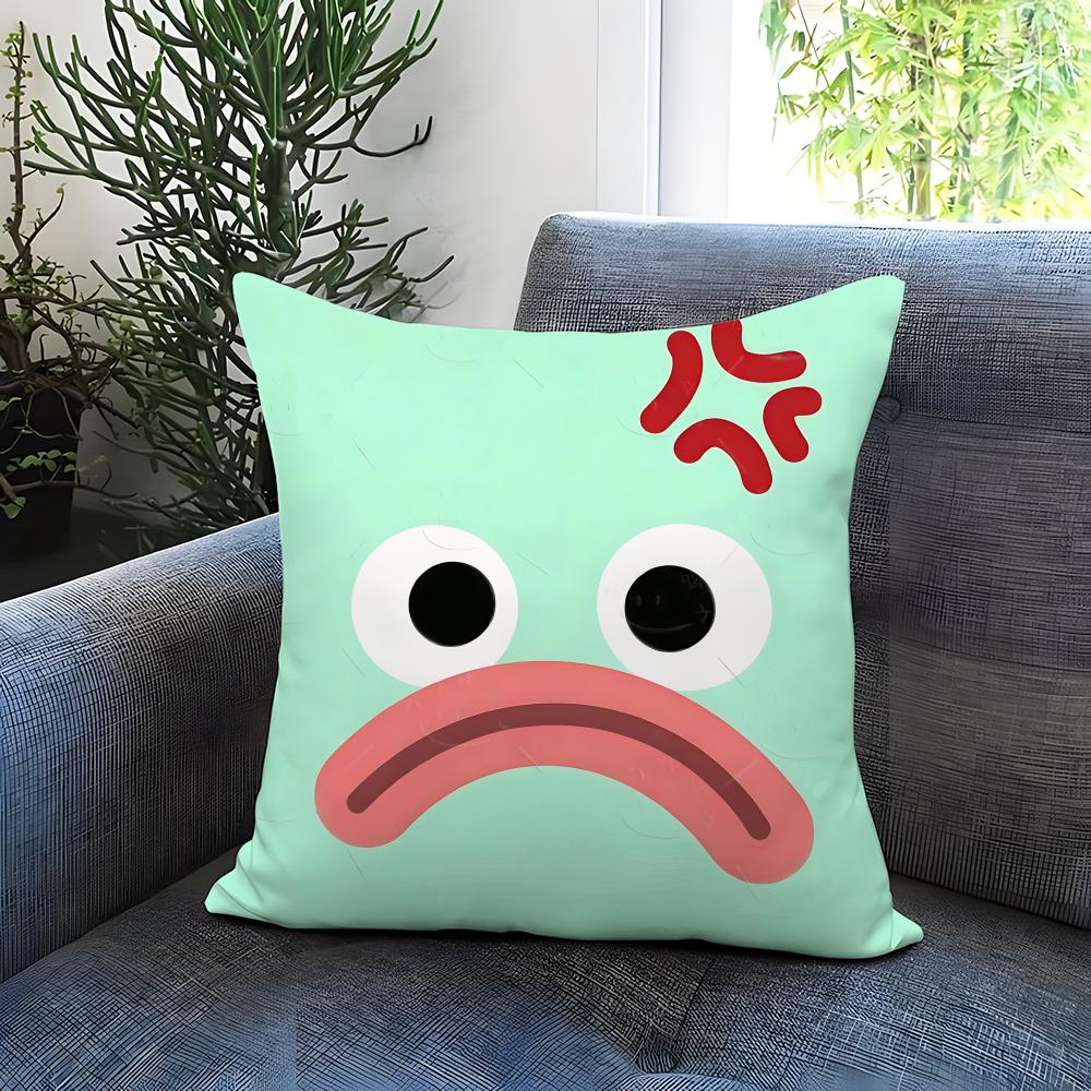 Style cute expression Cushion Cover Comfortable Reversible Pillow Cover Ideal for Car Sofa Bedroom Beyond