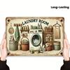 Decorazione Murale in Metallo per Lavanderia 20x30 cm Regalo Unico per la Casa