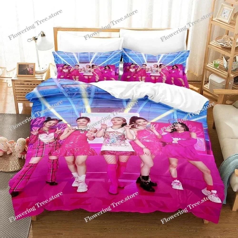 3D Printed Kpop Group Bedding Set Pillowcase ITZY Duvet Cover Double Twin Full Queen King Adult Kids Bedclothes Quilt Cover