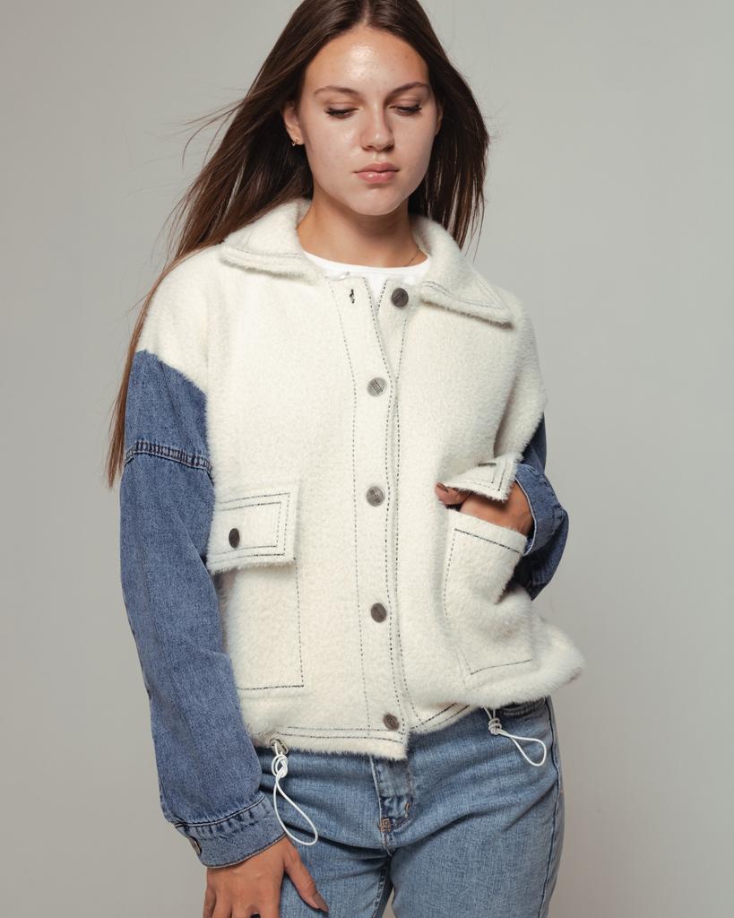 Butella 14943 Milky Button-down Sweater