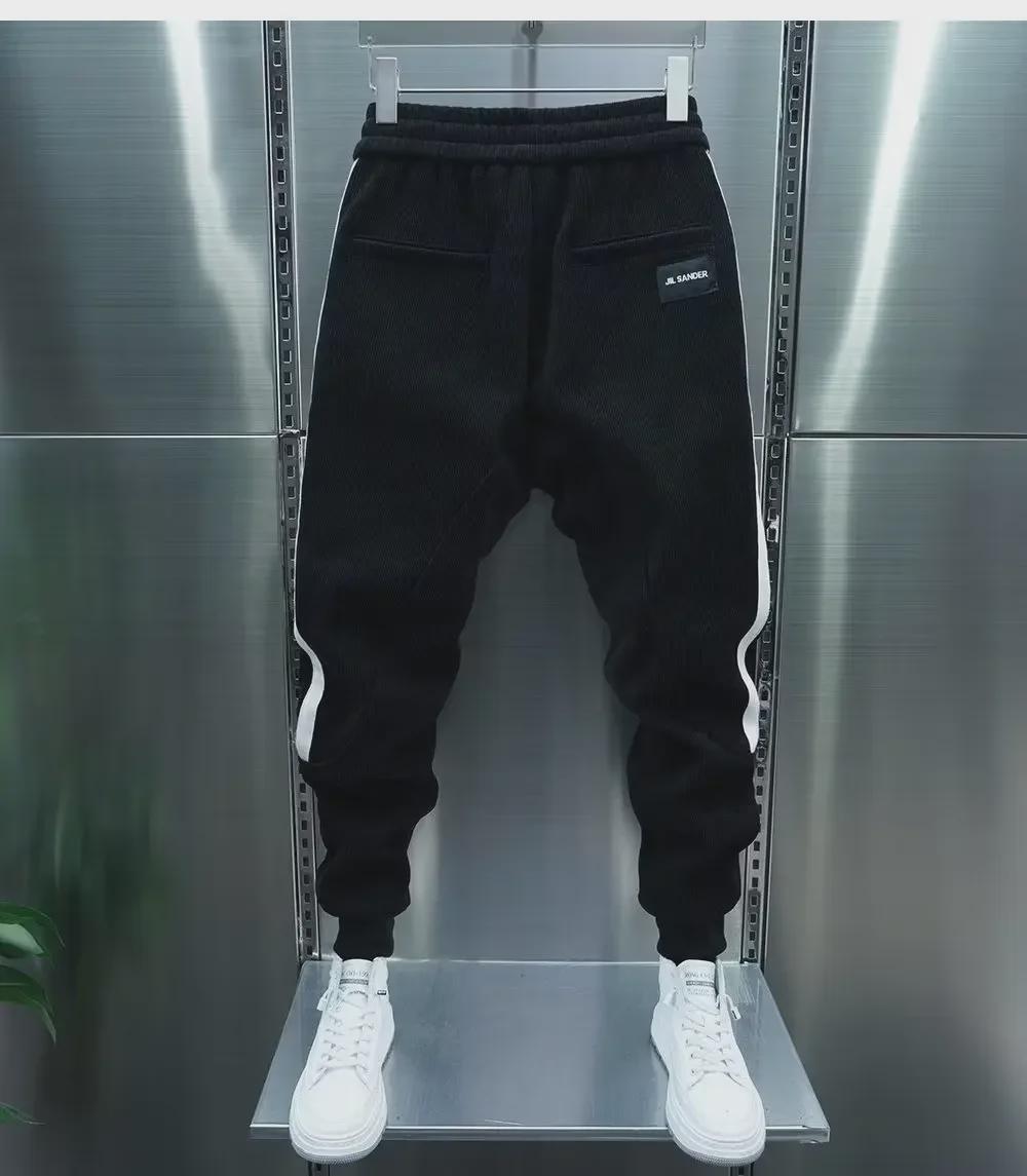 

Мужские спортивные брюки свободного покроя с широкими штанинами, осень/зима 2023 года, с плюшевой подкладкой 2XL