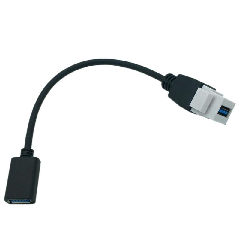 

Highly Speed USB3.0 Keystone Jacks Cable USB A Female To Male Keystone Insert Cable For Easy Installation In Wall Plate
