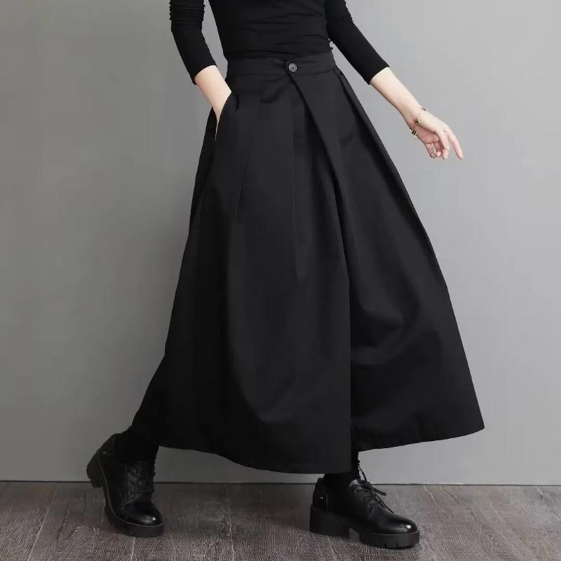 Harajuku Fashion Hakama Pant Men Women Unisex Y2k Streetwear Wide Leg Samurai Trousers Dark Aesthetic Skirt Pants