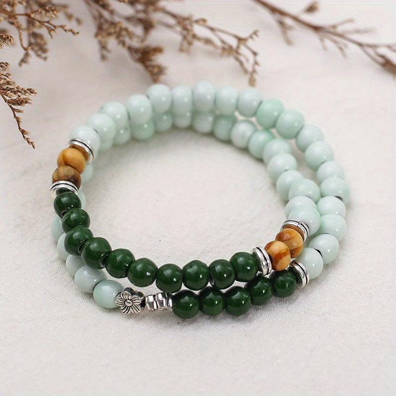 

1 шт. Ретро этнический стиль двухслойный керамический браслет для интерьера автомобиля, украшения дома, мужской и женский