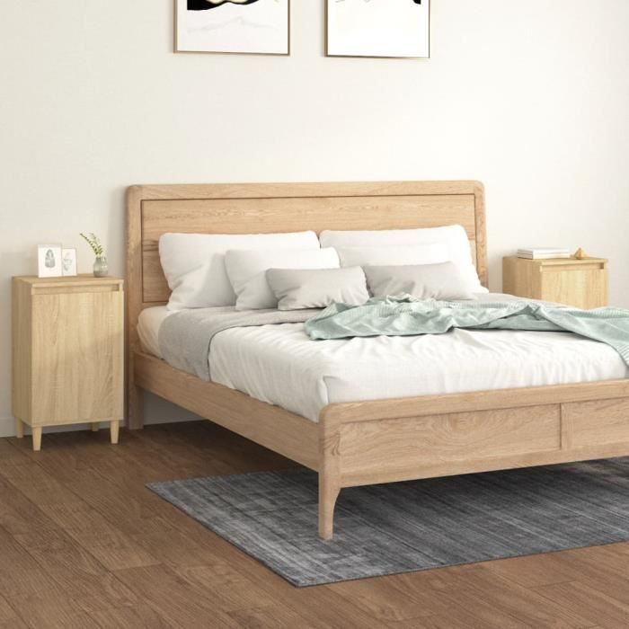 VidaXL Bedside Tables 2pcs Sonoma Oak 40x35x70cm Engineered Wood 819635