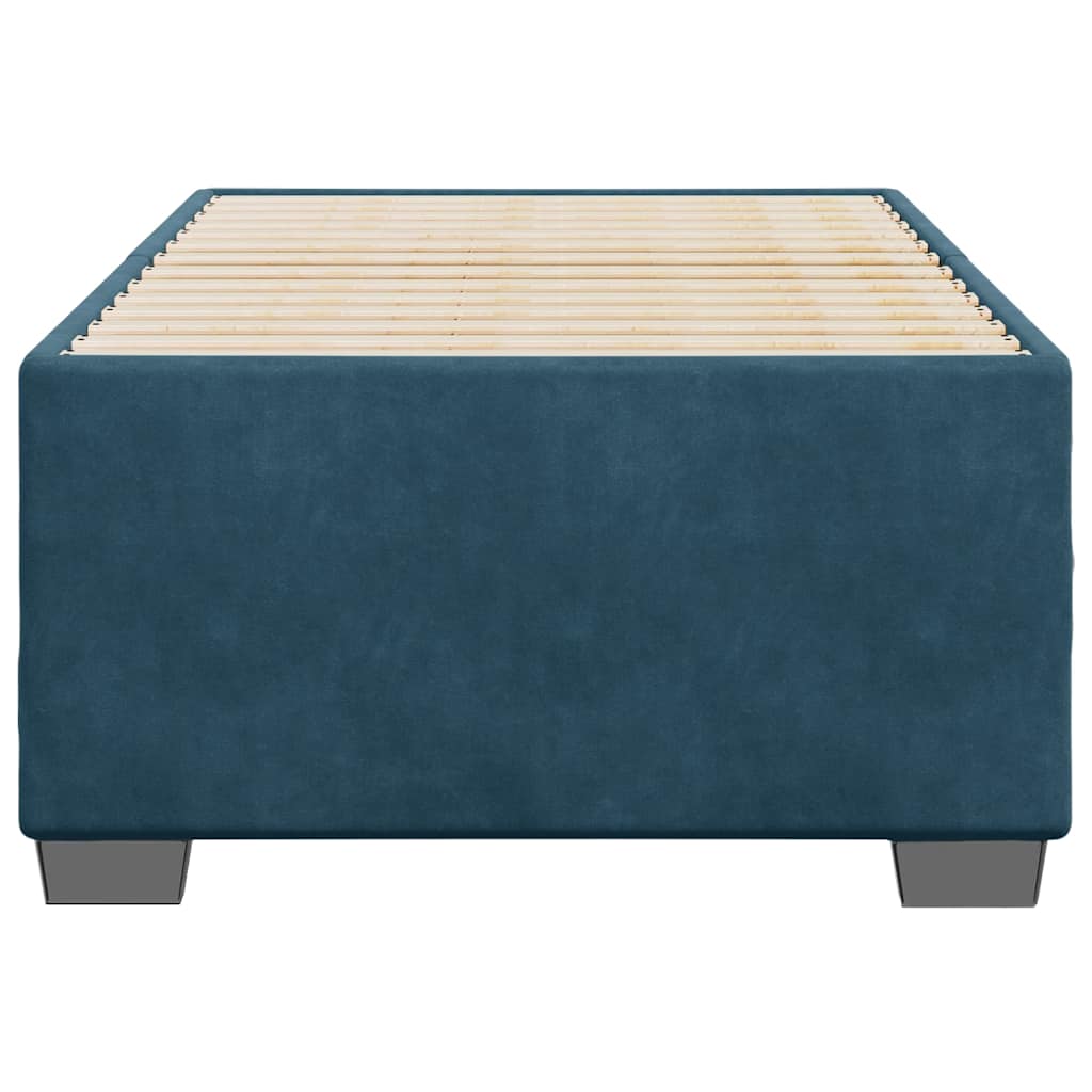 Bed Frame Blue 100x200 Cm Velvet