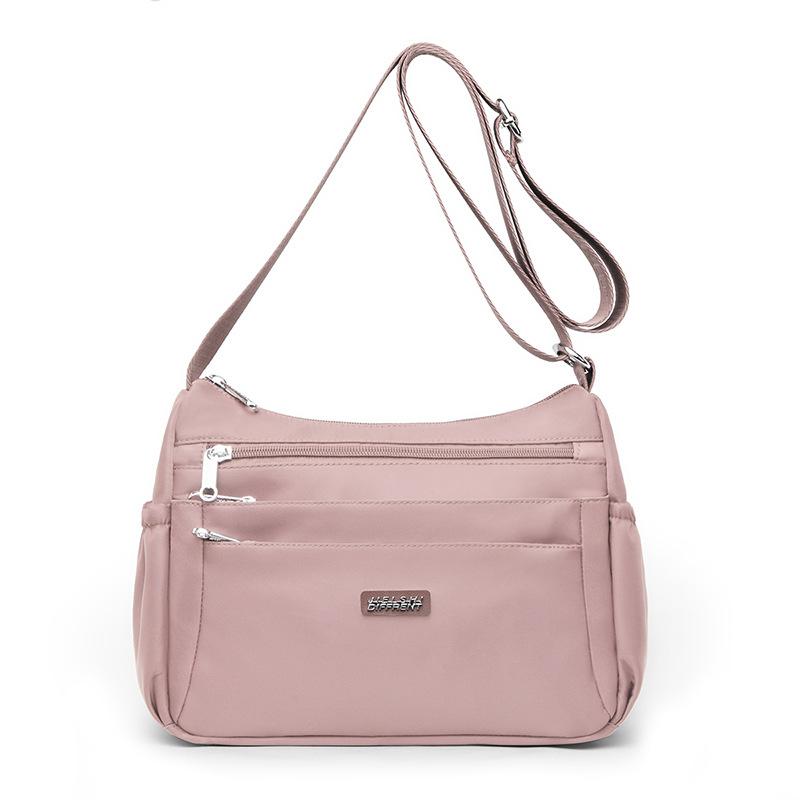 Women'S Bag Spring Fashion Medium And Old Nylon Oxford Cloth One Shoulder Oblique Span Bag Lightweight Multi-Layer Dumpling Bag