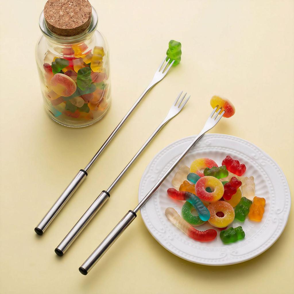 In-Stock Stainless Steel Six-Piece Fruit, Dessert, Hot Pot, Cheese, Chocolate Fork Set