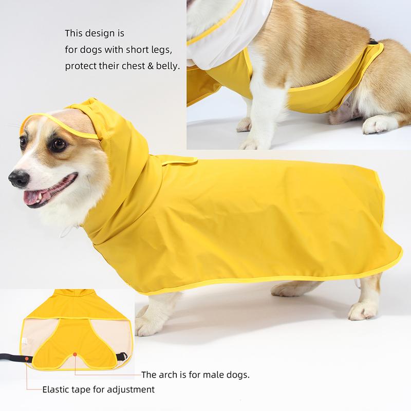 2 In 1 Big Dog Raincoat Waterproof Pet Clothes for Small Medium Dogs Golden Retriever Corgi Rain Coat Artículos Para Mascotas