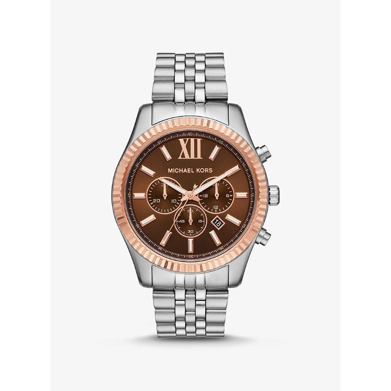Michael Kors Lexington Two-Tone Watch MK8732 розового золота/серебряный