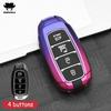 Alloy Car Key Cover For Hyundai N Line Verna Solaris Elantra Azera Kona Encino Grandeur Azera Palisade I30 Ix35 Accent Santa Fe