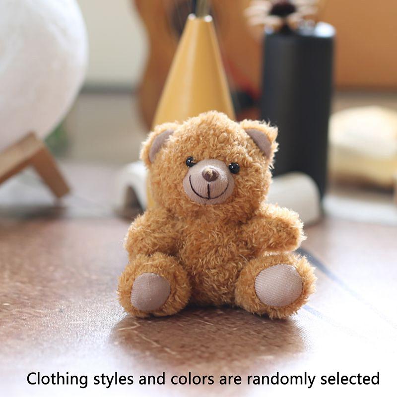 1 Piece Cute Sweater Bear Plush Pendant Toy Soft Stuffed Animal Small Bear Doll Keychain Lovely Birthday Gifts For Girl Boy