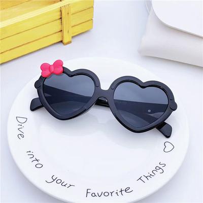 New Children'S Love Shape Sunglasses Girls' Decorative Bow Sun Glasses Cute Baby Outdoor Sunshade Eyewear Uv400