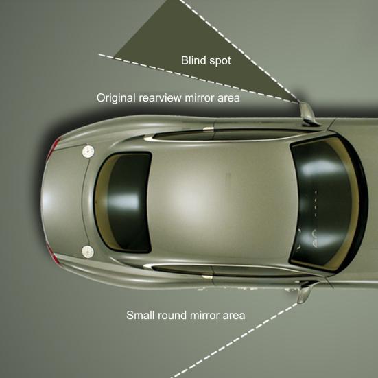 Excellent Rearview Auxiliary Mirror Anti-fogging Flexible Wide Angle