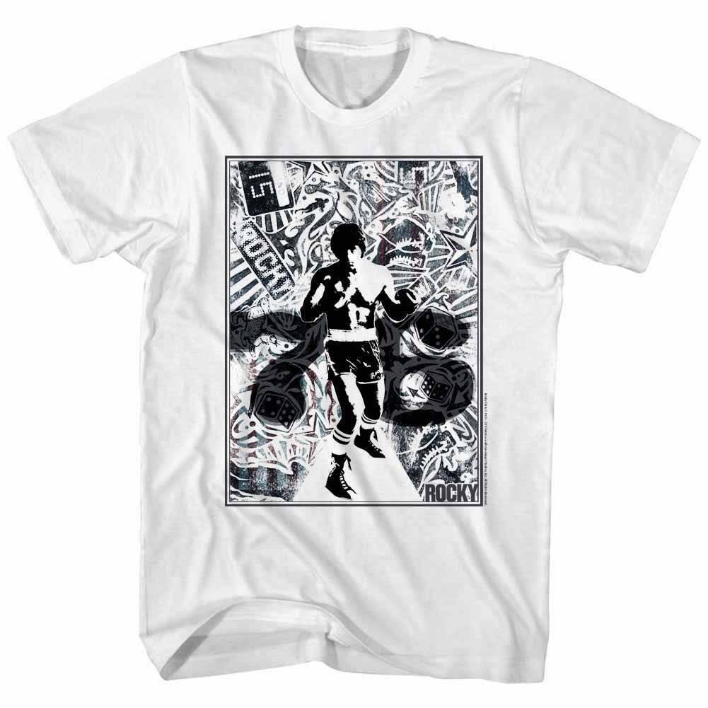 Rocky Graffiti Collage 1976 Men T Shirt XL