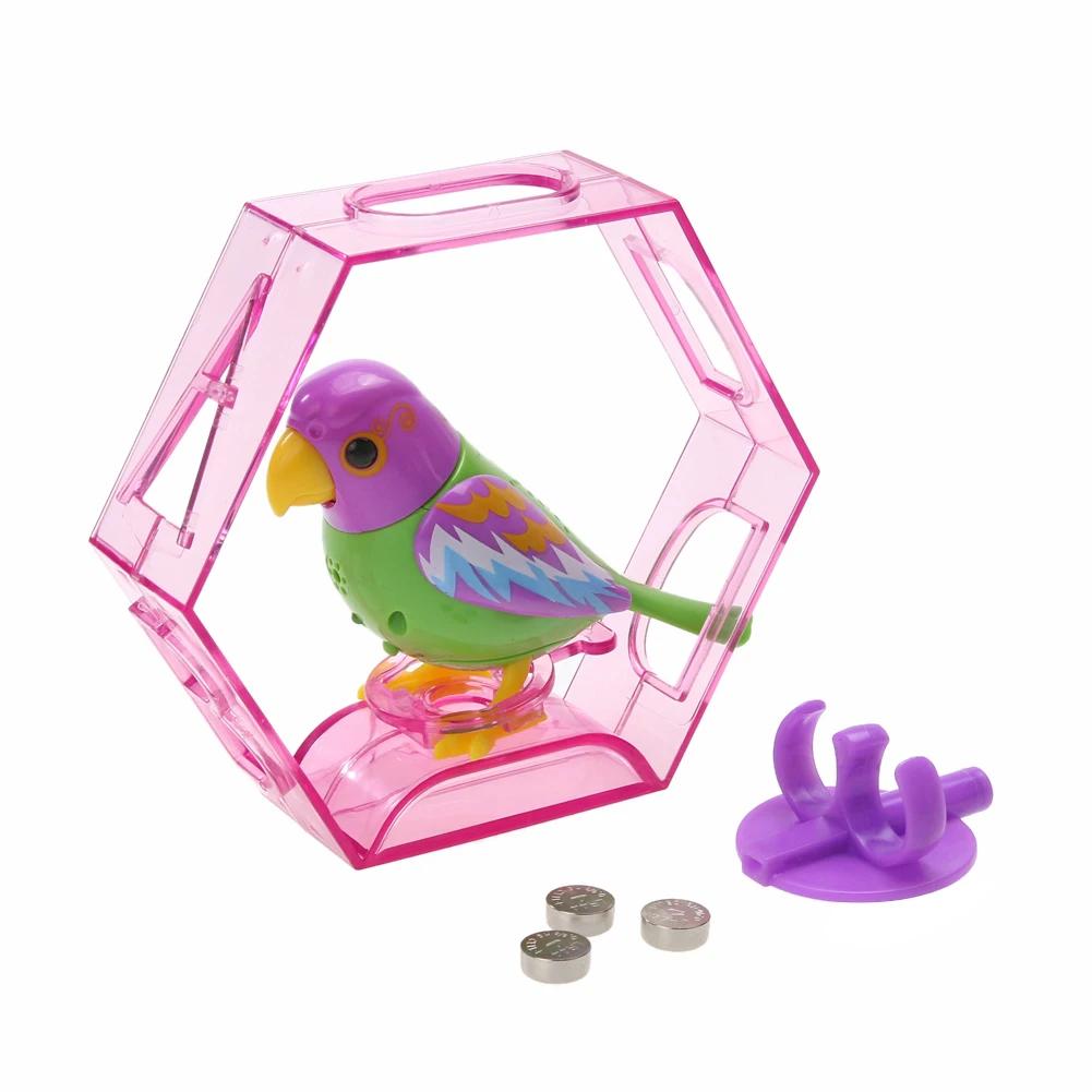 20 Songs Plastic Sound Voice Control Activate Chirping Singing Bird Funny Toy Gift for Children Electronic Pet Random Style 1PCS