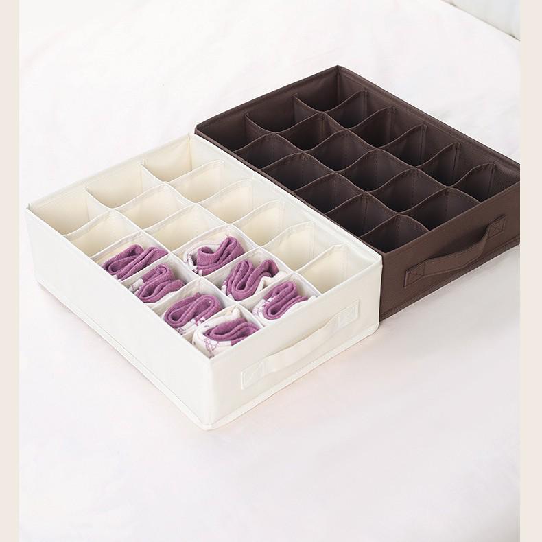 Oxford Cloth 18-Compartment Drawer Organizer for Socks & Underwear