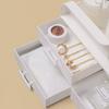 Household Cosmetics Storage Box, Desktop, Dresser Skin Care Products, Lipstick, Makeup Brush Cleaning Dustproof Drawer, White