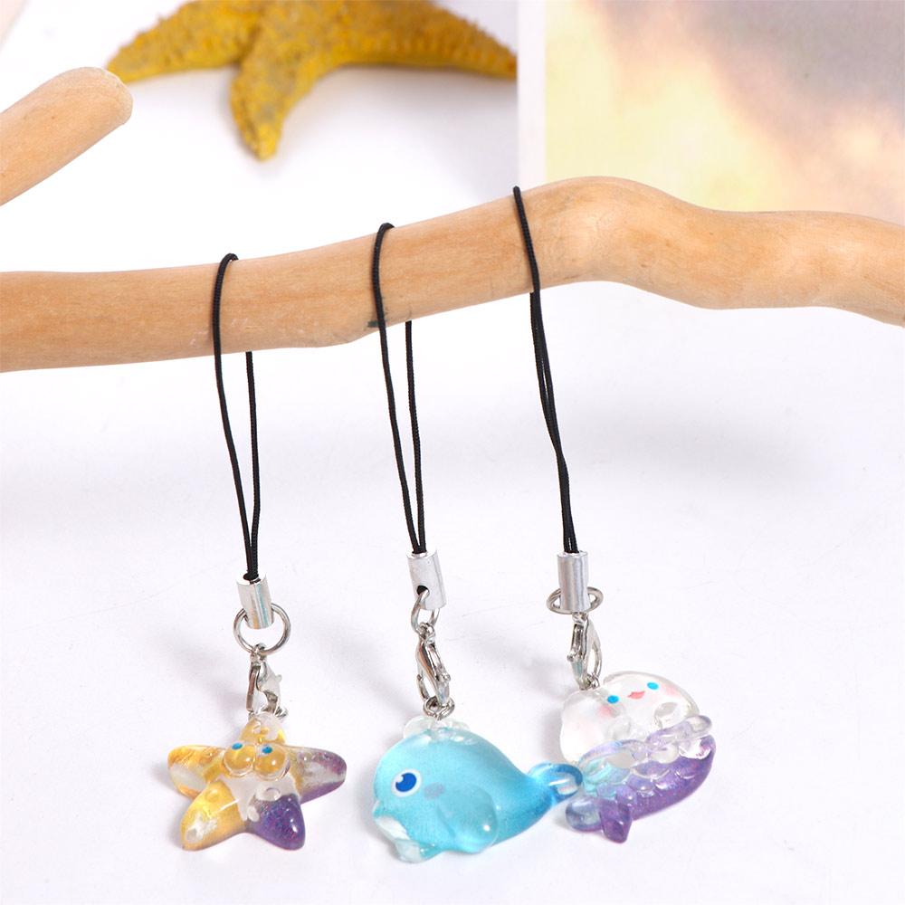 Keychain Phone Hanging Rope Sea Creature Mobile Phone Chain Fish Phone Chain  Phone Charms