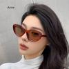 Fashion Fluorescent Green Oval Sunglasses Women Luxury  Vintage Small Frame Sun Glasses Ladies UV400 Protection Eyewear