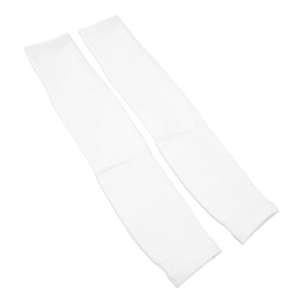 Football Leg Sleeve Long Compression Leg Sleeve Sports Cycling Leg Sleeves Over The Knee for Men Women Polyester One Size White