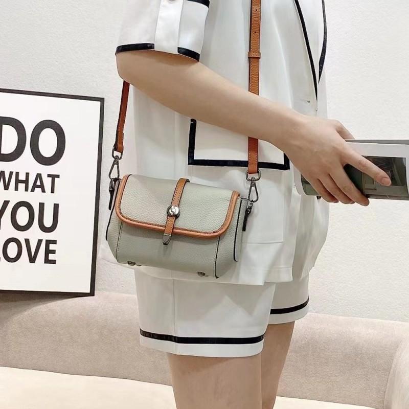 

Single-shoulder Leather Small Bag Women s Cross-shoulder Square Niche High-end Cowhide Mobile Phone 19202