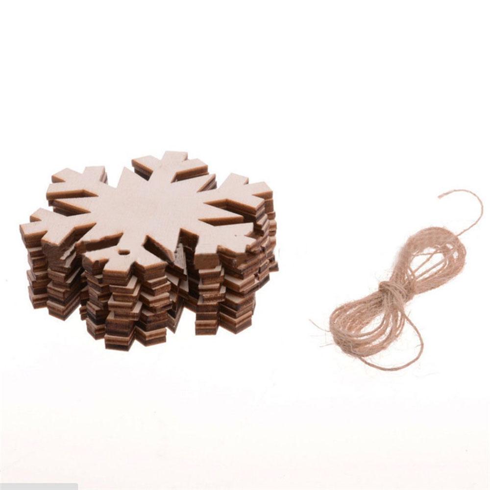 10pcs Party Supplies Gift DIY Christmas Decor Wood Tree Ornaments Pendant Decorations