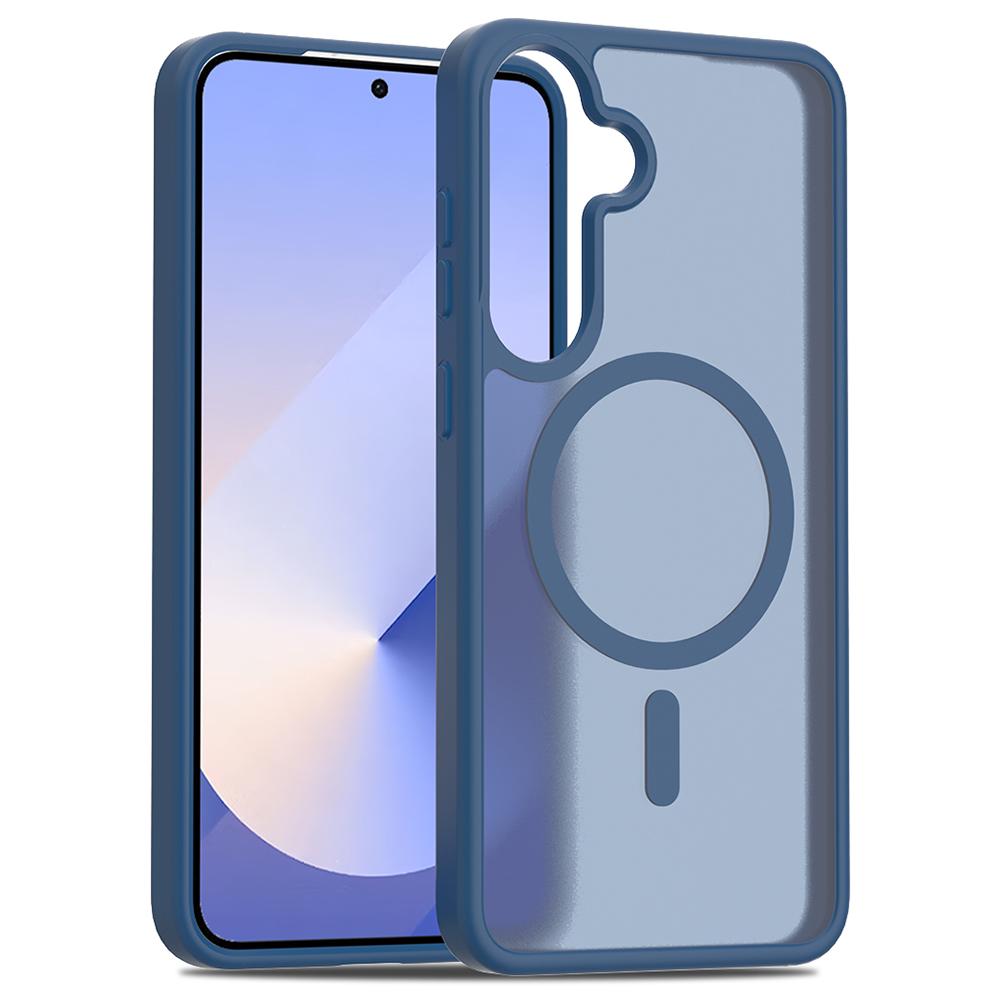 For Samsung Galaxy S25/S24 Magnetic Case TPU Frame Acrylic Back Phone Cover Skin Touch