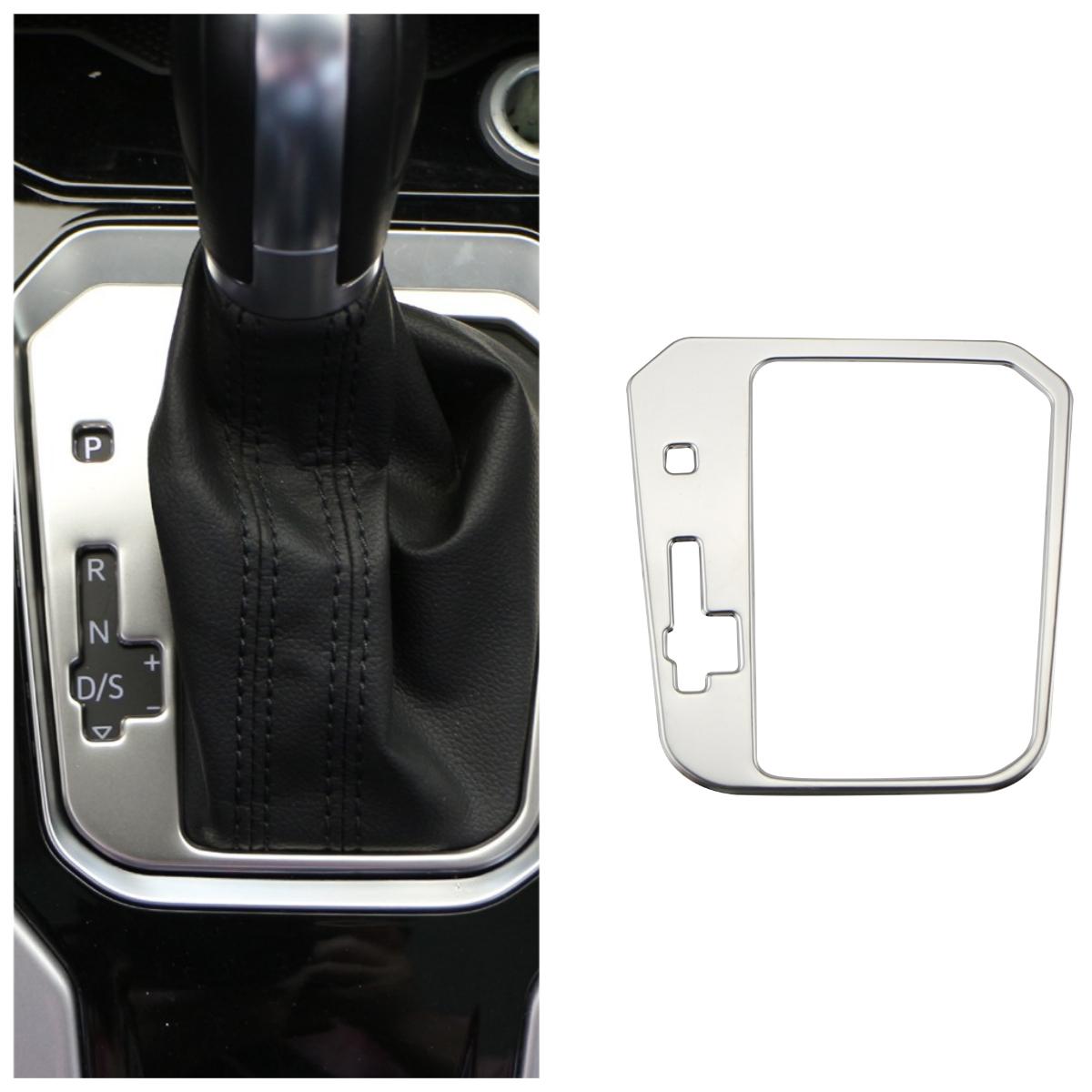 

Stainless Steel Car Gear Shift Knob Panel Cover Sticker Trim for Volkswagen VW Troc T-Roc 2018 2019 2020 2021 AT LHD Accessories