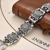 Neues China-Chic Herren Persönlichkeit Löwe Hegemonie Armband Breite Ausführung Blauer Diamant Armband Schmuck