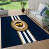 Fenerbahçe Flannel Pattern Square Carpet,Area Rug,Carpet Rug for Living Room Bedroom Sofa Playroom Decor,Non-slip Floor Mat