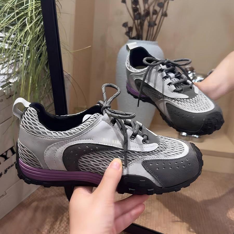 

Летняя новая модная повседневная обувь женская на платформе с увеличением высоты спортивная обувь универсальная дышащая сетка 40 светло-серый