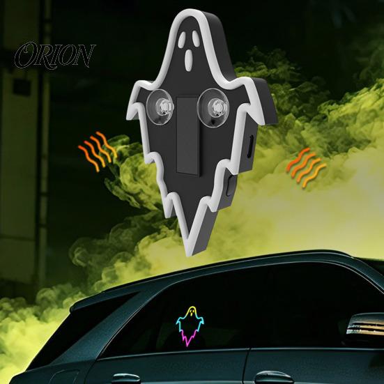 Decorative Lights for SUVs Solar Ghost Car LED Light, USB Wireless Animated Warning Windshield And Auto Atmosphere Lamps Rear Window, 6 Modes Suction