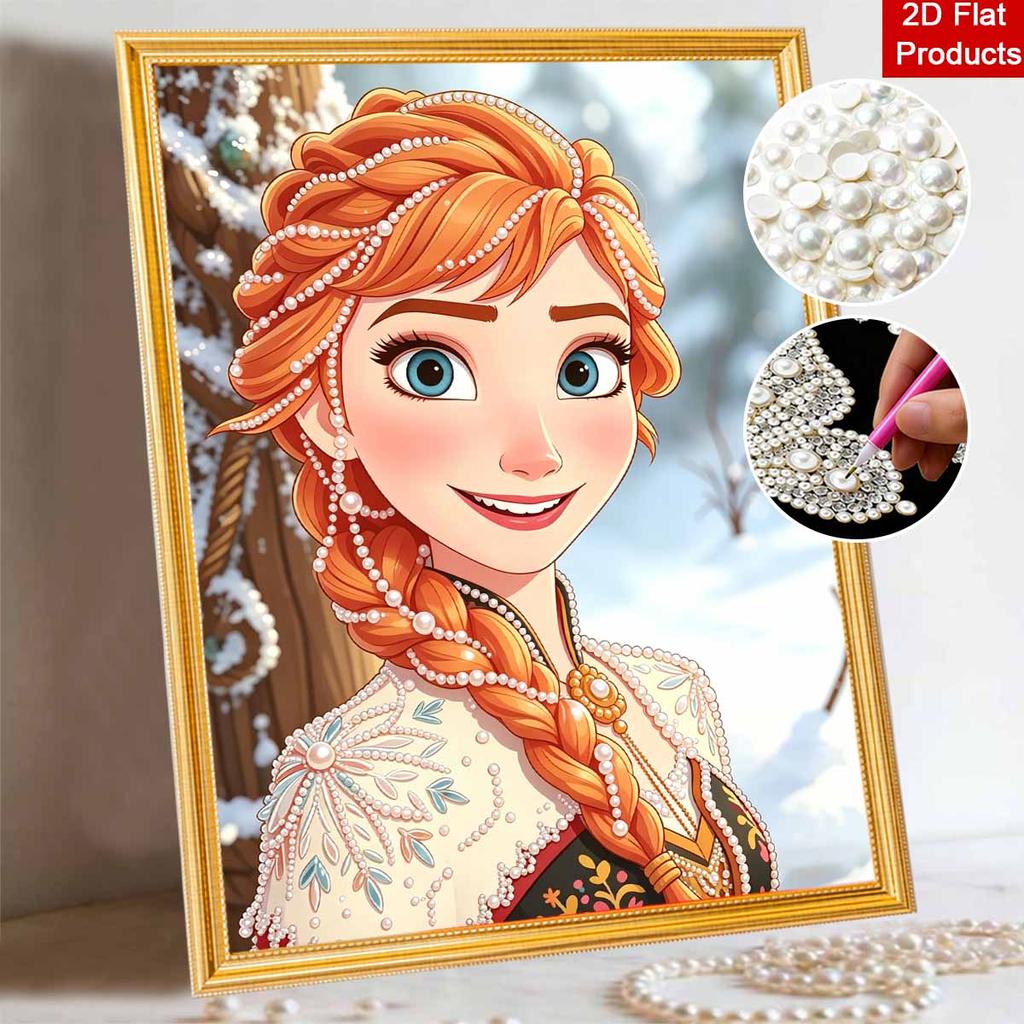 Disney Pearl Painting Frozen Anna DIY Pearl Painting Gem Art Pearl Dot Painting Picture Crafts Adult Beginner Gifts Home Decor