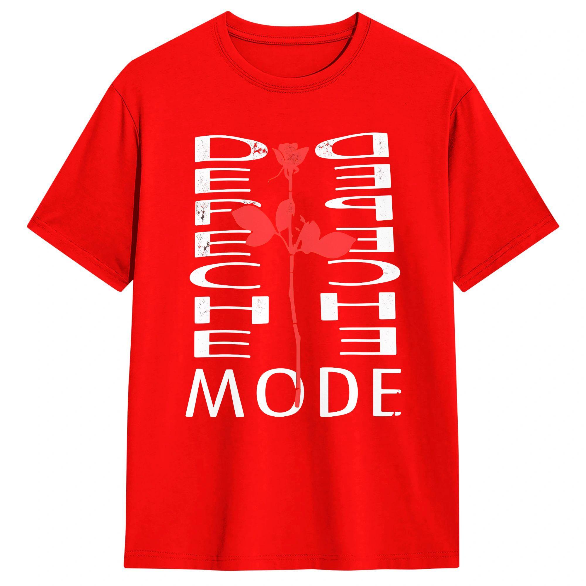 

Mens Depeche Mode Band T Shirts Pure Cotton Clothing Vintage Short Sleeve Crew Neck Tees Big Size TShirt S