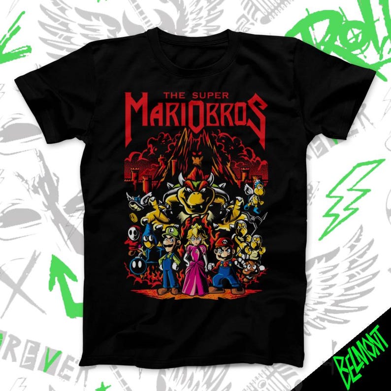Heroes and Villains kids T-Shirt Unisex Shirt Heavy Metal Shirt Video Game Tee Gamer Clothing 120