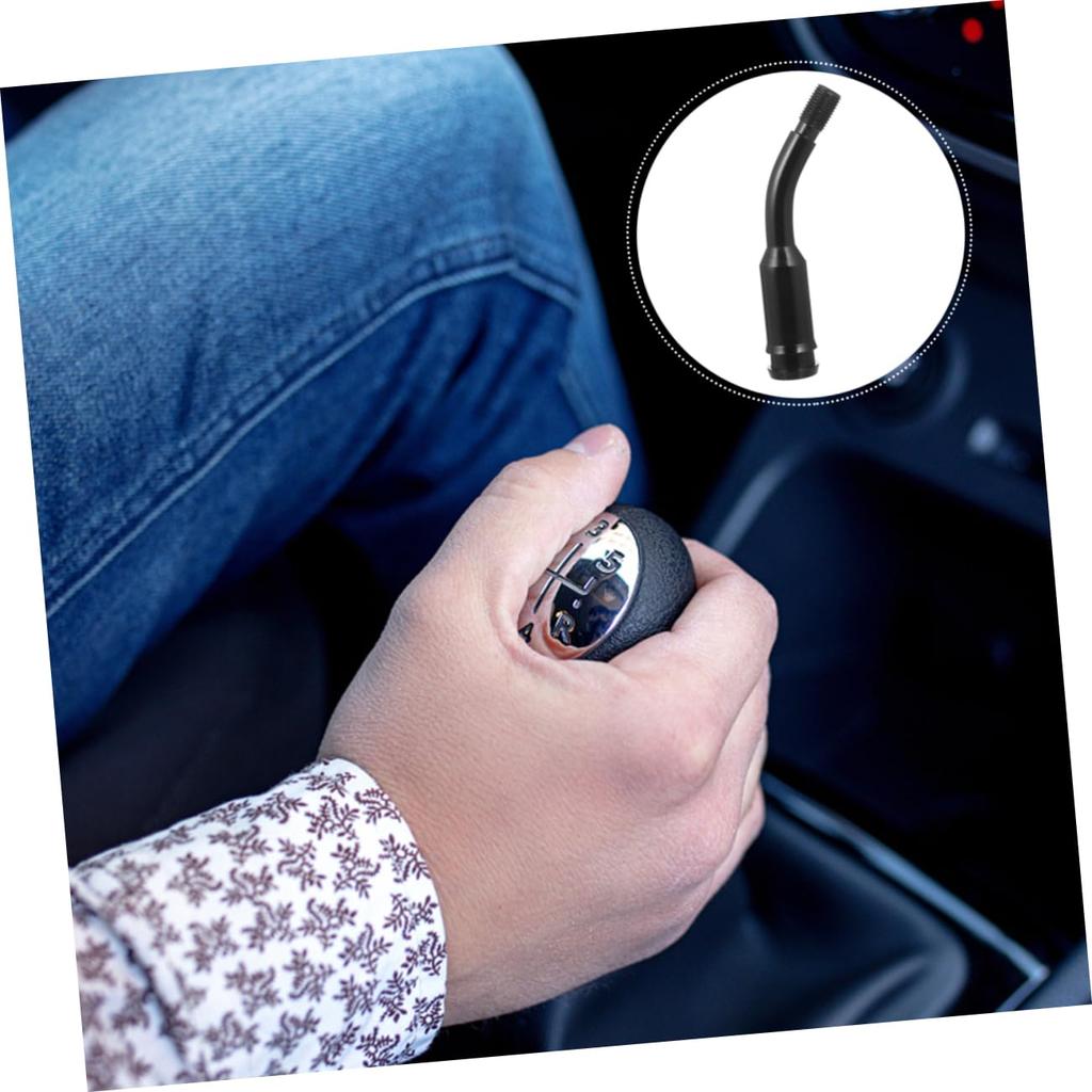 Iplusmile Gear Rod Accessories Universal Shifter Extension Shift Lever Extension Gear Shift Extension Car Shifter Extension Aluminum Alloy Black