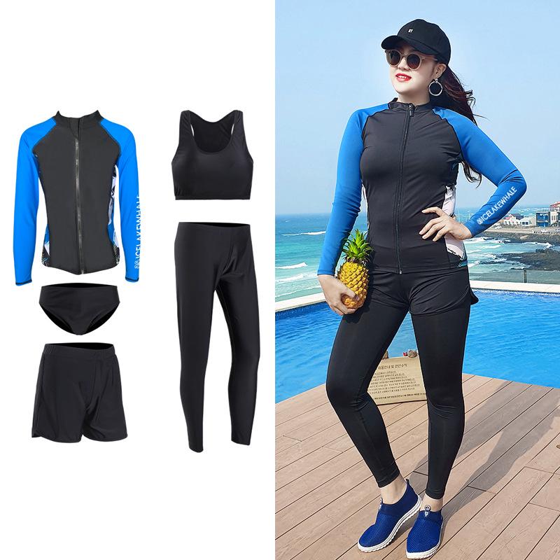 Plus Size Women s Long Sleeve Diving  Surfing Suit - Jellyfish Resistant, Slimming, Split Design, Waterproof Swimsuit with Long Pants. 3XL
