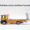 1:32 Alloy Flatbed Trailer Excavator Blender Truck Model Toys Diecast Car Sound Light Pull Back Miniature Vehices Boys' Fun Toys