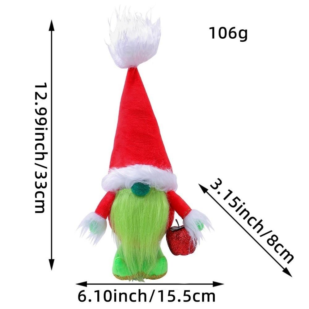 Christmas Decorations Dwarf Elf Doll Padding Cotton Plush Doll Faceless Standing Doll Festival