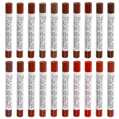 Uxcell Möbelreparatur Wachsstift Holzreparatur Möbelmarker für Holz und Laminat Rote Serie Set, 20-teiliges Set, Kratzer, Löcher, Tische,