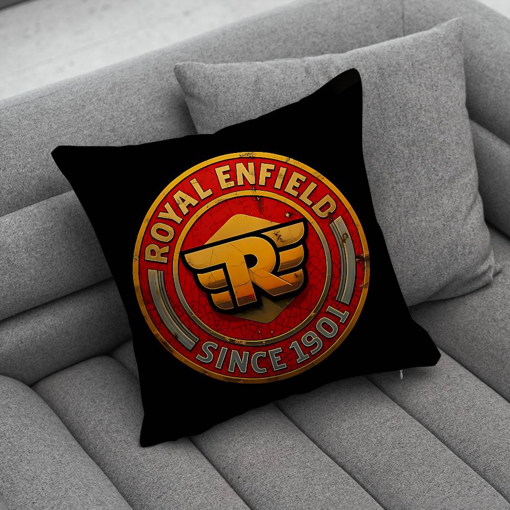 RROYALS EENFIELDS Logo Pillow Case Pillowcase Home Sofa Cushions Car Cushions Pillowcover Office Pillowshell Pillow