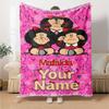 Name Custom Mafalda Cartoon Print Flannel Blanket High Quality Warm Comfortable Cover for All Seasons Perfect for Gifts Home Decor