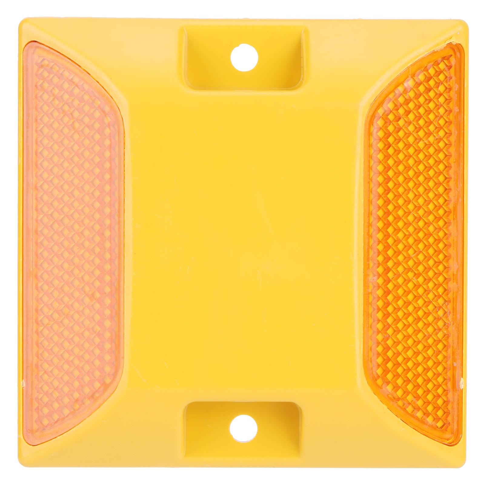 

6PCS Double Yellow Plastic Road Reflectors Street Pavement Driveway Stud Markers